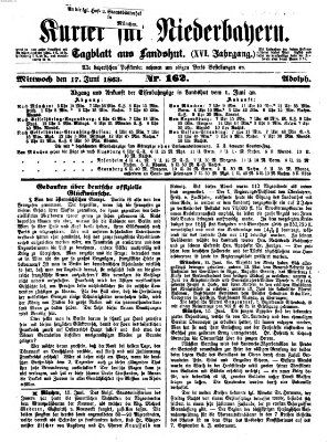 Kurier für Niederbayern Mittwoch 17. Juni 1863