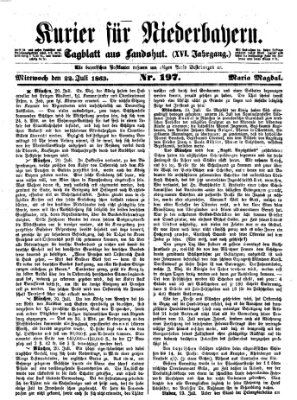 Kurier für Niederbayern Mittwoch 22. Juli 1863