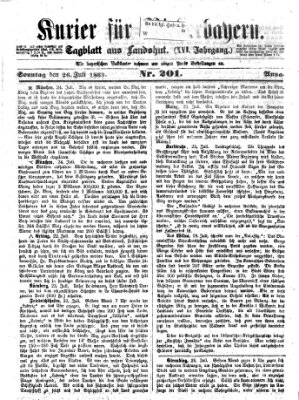 Kurier für Niederbayern Sonntag 26. Juli 1863
