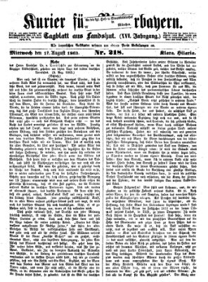 Kurier für Niederbayern Mittwoch 12. August 1863