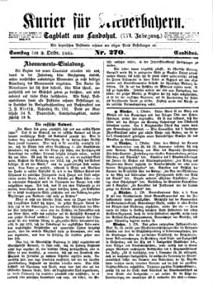Kurier für Niederbayern Samstag 3. Oktober 1863