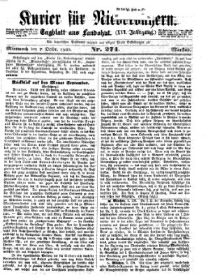 Kurier für Niederbayern Mittwoch 7. Oktober 1863