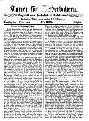 Kurier für Niederbayern Dienstag 1. Dezember 1863