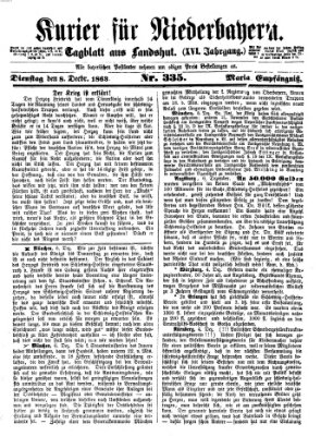 Kurier für Niederbayern Dienstag 8. Dezember 1863