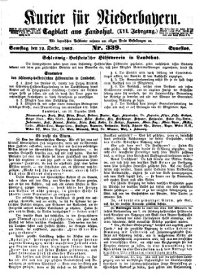 Kurier für Niederbayern Samstag 12. Dezember 1863