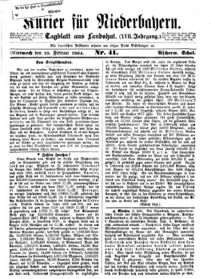 Kurier für Niederbayern Mittwoch 10. Februar 1864