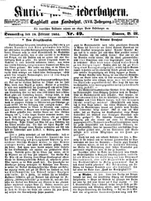 Kurier für Niederbayern Donnerstag 18. Februar 1864