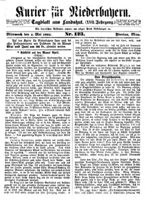 Kurier für Niederbayern Mittwoch 4. Mai 1864