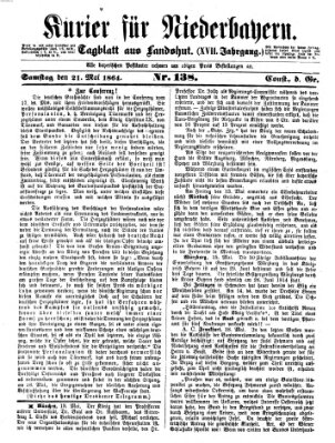 Kurier für Niederbayern Samstag 21. Mai 1864
