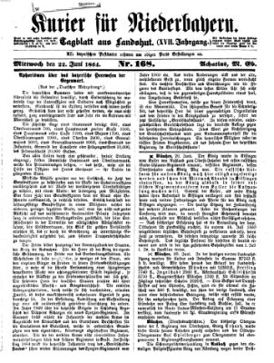 Kurier für Niederbayern Mittwoch 22. Juni 1864