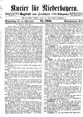 Kurier für Niederbayern Donnerstag 14. Juli 1864