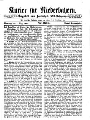 Kurier für Niederbayern Montag 1. August 1864
