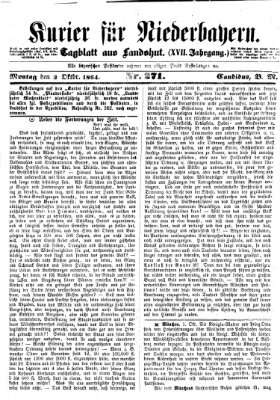Kurier für Niederbayern Montag 3. Oktober 1864