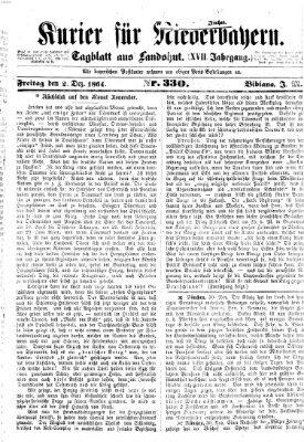 Kurier für Niederbayern Freitag 2. Dezember 1864