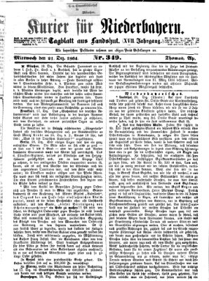 Kurier für Niederbayern Mittwoch 21. Dezember 1864