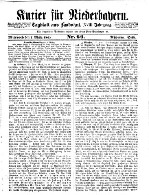 Kurier für Niederbayern Mittwoch 1. März 1865