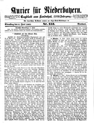 Kurier für Niederbayern Dienstag 6. Juni 1865