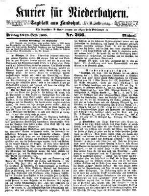 Kurier für Niederbayern Freitag 29. September 1865