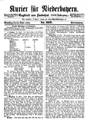 Kurier für Niederbayern Samstag 30. September 1865