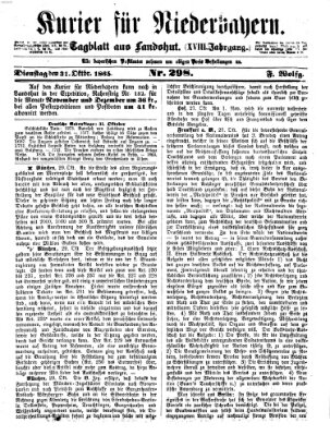 Kurier für Niederbayern Dienstag 31. Oktober 1865