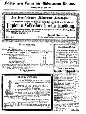 Kurier für Niederbayern Sonntag 23. Juli 1865