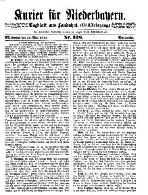 Kurier für Niederbayern Mittwoch 29. November 1865