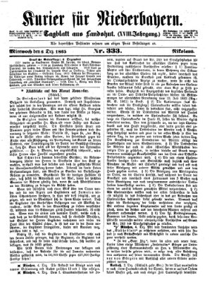 Kurier für Niederbayern Mittwoch 6. Dezember 1865