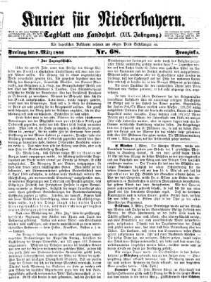 Kurier für Niederbayern Freitag 9. März 1866