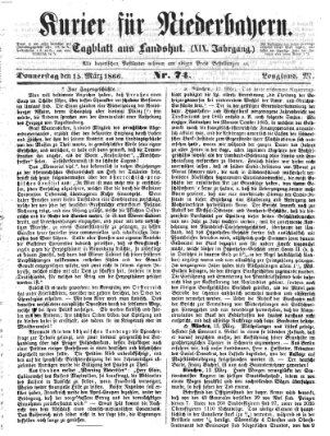 Kurier für Niederbayern Donnerstag 15. März 1866