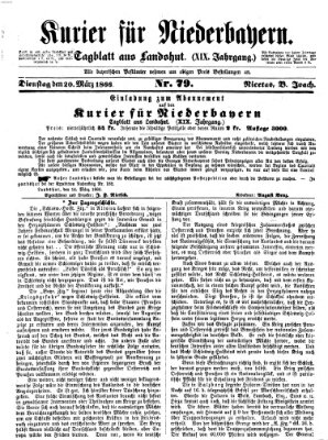 Kurier für Niederbayern Dienstag 20. März 1866