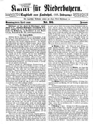 Kurier für Niederbayern Sonntag 8. April 1866