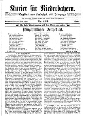 Kurier für Niederbayern Sonntag 20. Mai 1866