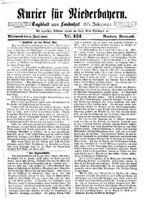 Kurier für Niederbayern Mittwoch 6. Juni 1866