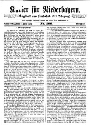 Kurier für Niederbayern Donnerstag 21. Juni 1866