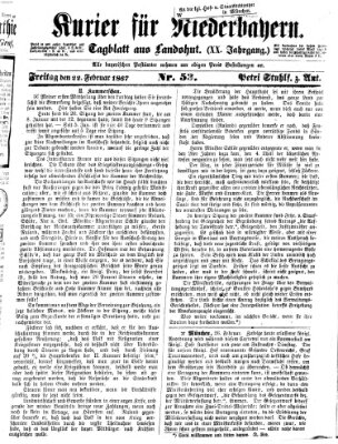 Kurier für Niederbayern Freitag 22. Februar 1867