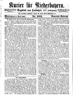 Kurier für Niederbayern Montag 15. April 1867