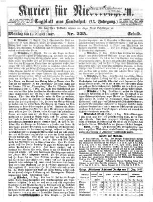 Kurier für Niederbayern Montag 19. August 1867