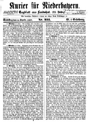 Kurier für Niederbayern Samstag 14. September 1867