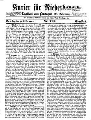 Kurier für Niederbayern Samstag 26. Oktober 1867
