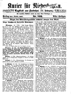 Kurier für Niederbayern Freitag 1. November 1867