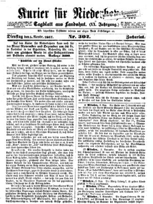 Kurier für Niederbayern Dienstag 5. November 1867