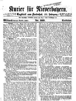 Kurier für Niederbayern Mittwoch 20. November 1867