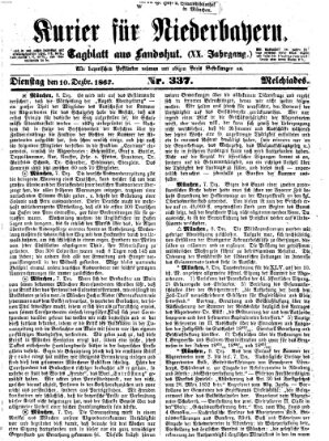 Kurier für Niederbayern Dienstag 10. Dezember 1867