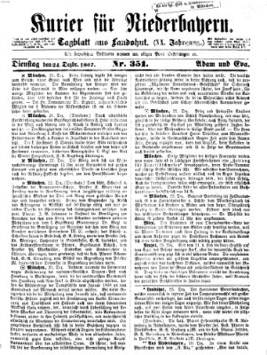 Kurier für Niederbayern Dienstag 24. Dezember 1867