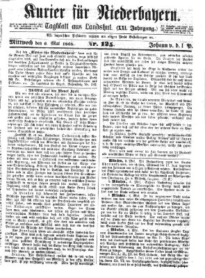 Kurier für Niederbayern Mittwoch 6. Mai 1868