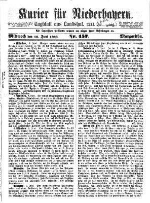 Kurier für Niederbayern Mittwoch 10. Juni 1868