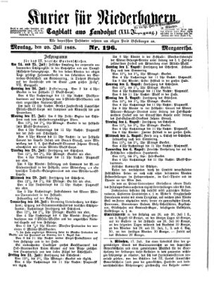 Kurier für Niederbayern Montag 20. Juli 1868