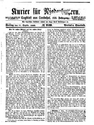 Kurier für Niederbayern Freitag 11. September 1868