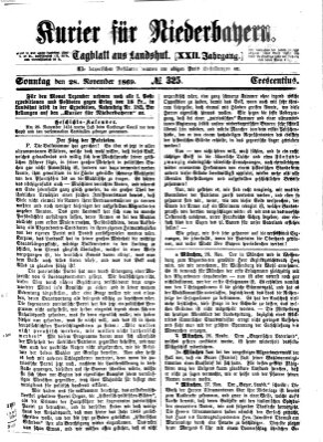 Kurier für Niederbayern Sonntag 28. November 1869
