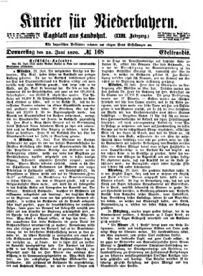 Kurier für Niederbayern Donnerstag 23. Juni 1870